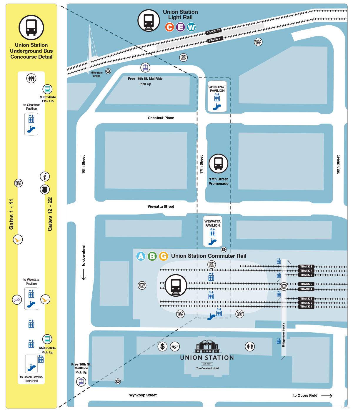 Denver Union Station Map  Hq