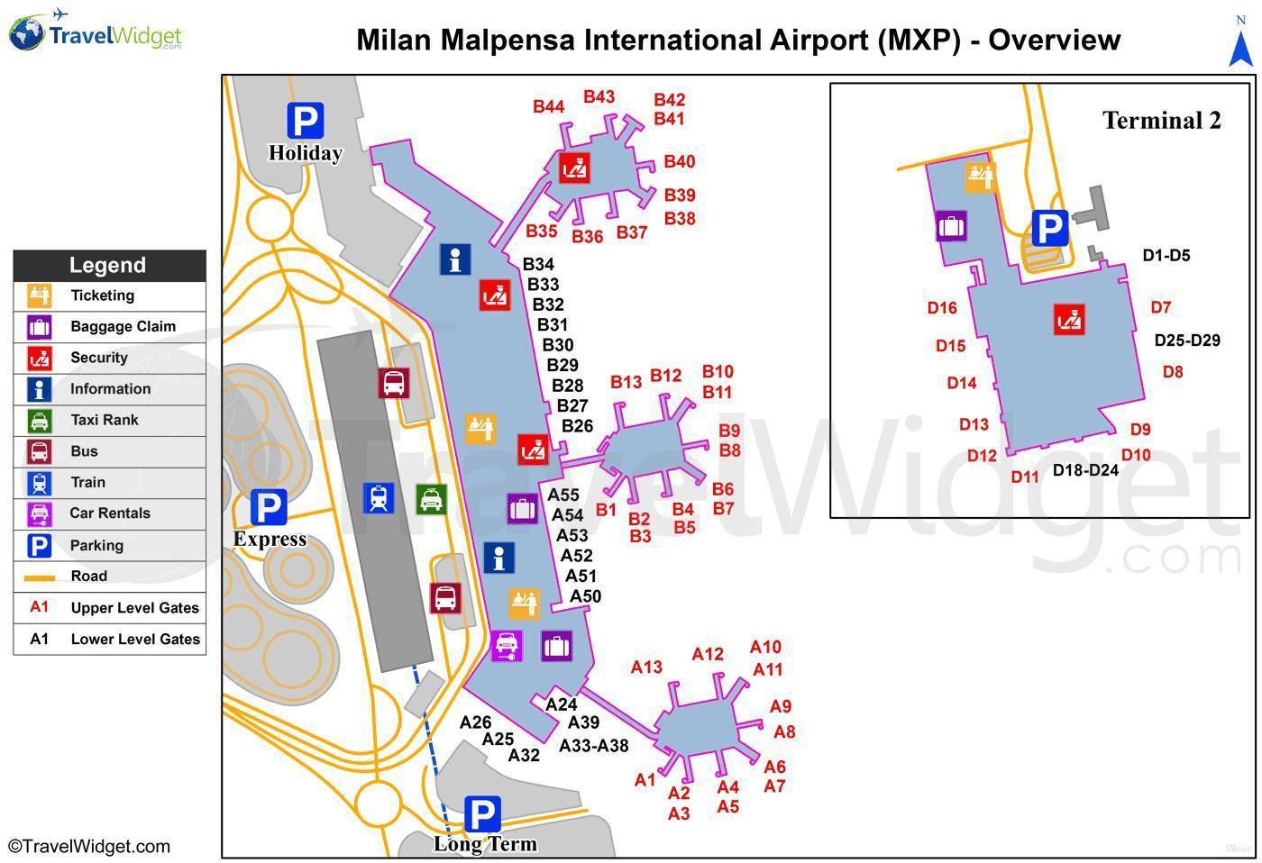 Malpensa Airport Map Train Station Map  Hq